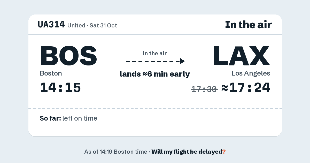 Link preview: UA314 lands about 17:24
