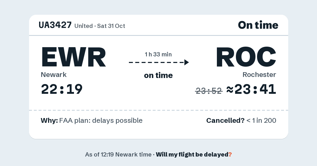 Link preview: UA3427 lands about 23:41