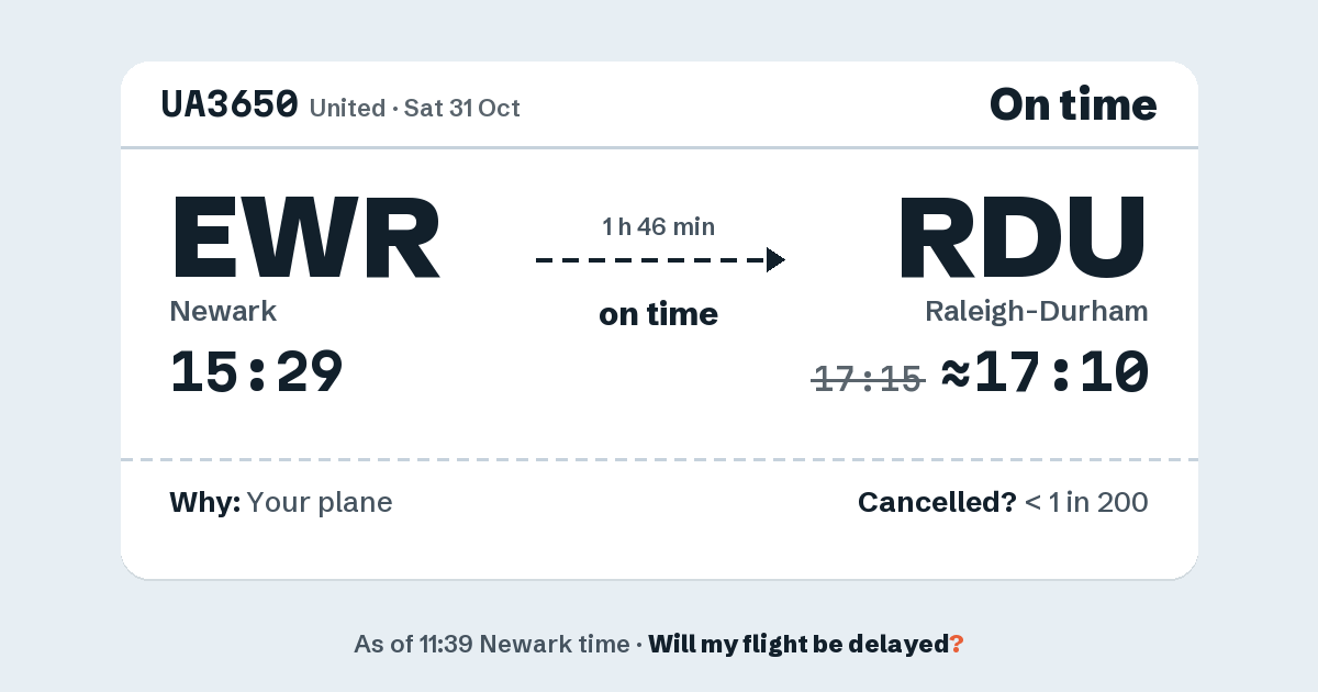 Link preview: UA3650 lands about 17:10