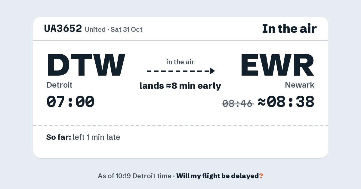 Link preview: UA3652 lands about 08:38