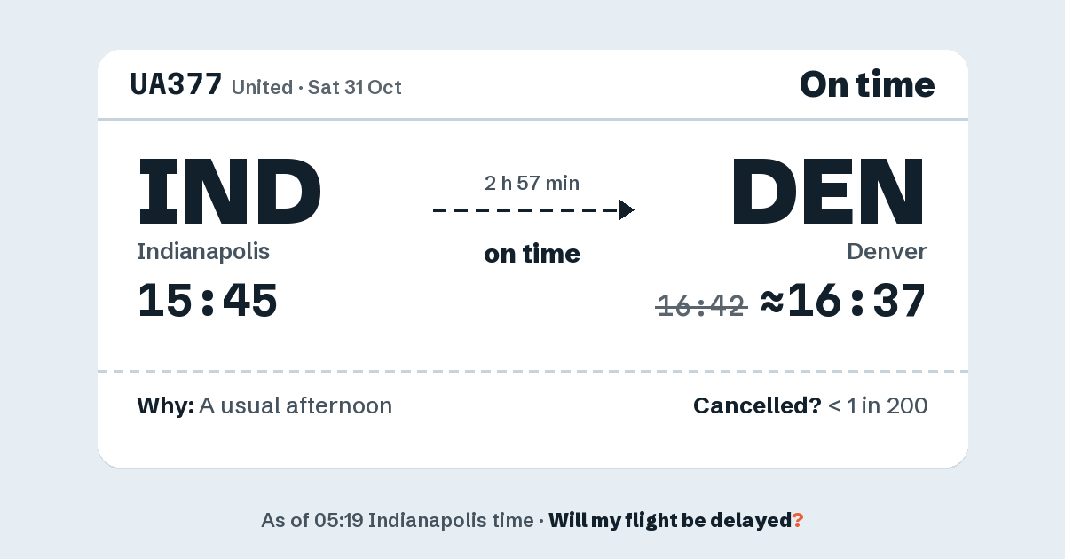 Link preview: UA377 lands about 16:37