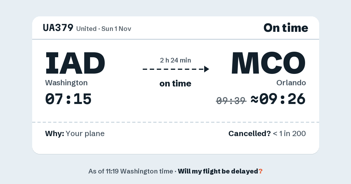 Link preview: UA379 lands about 09:26