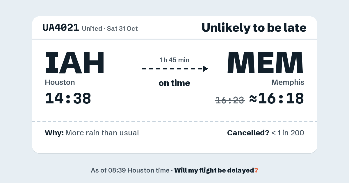 Link preview: UA4021 lands about 16:18