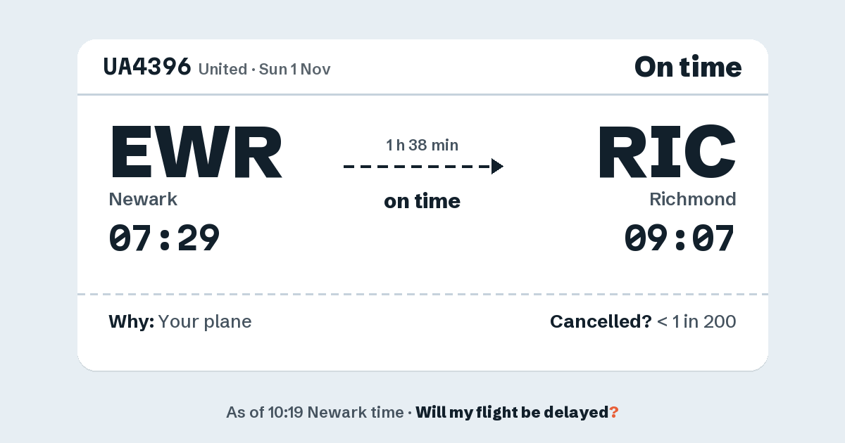 Link preview: UA4396 lands about 09:04