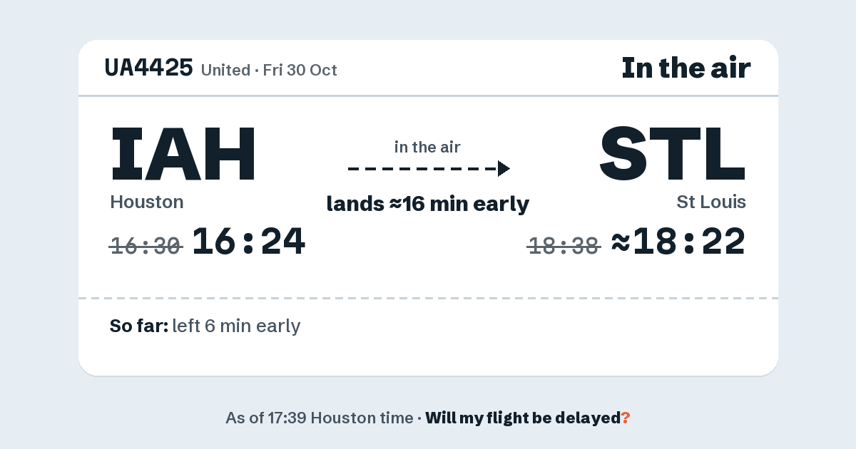 Link preview: UA4425 lands about 18:22