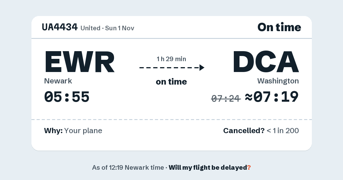 Link preview: UA4434 lands about 07:19