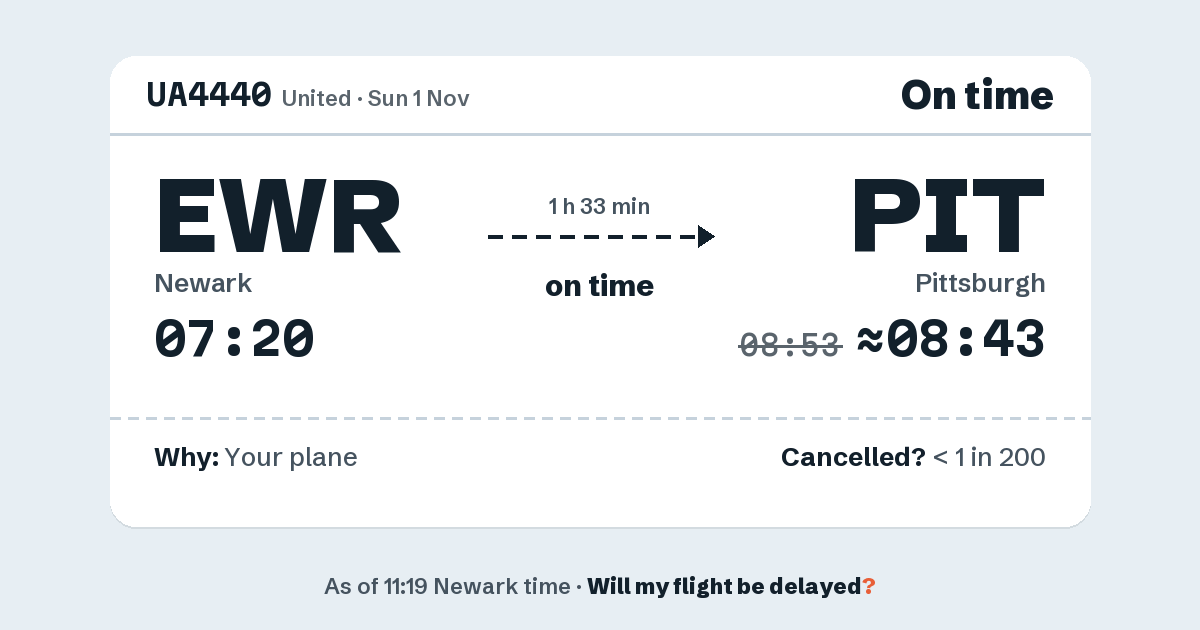 Link preview: UA4440 lands about 08:43