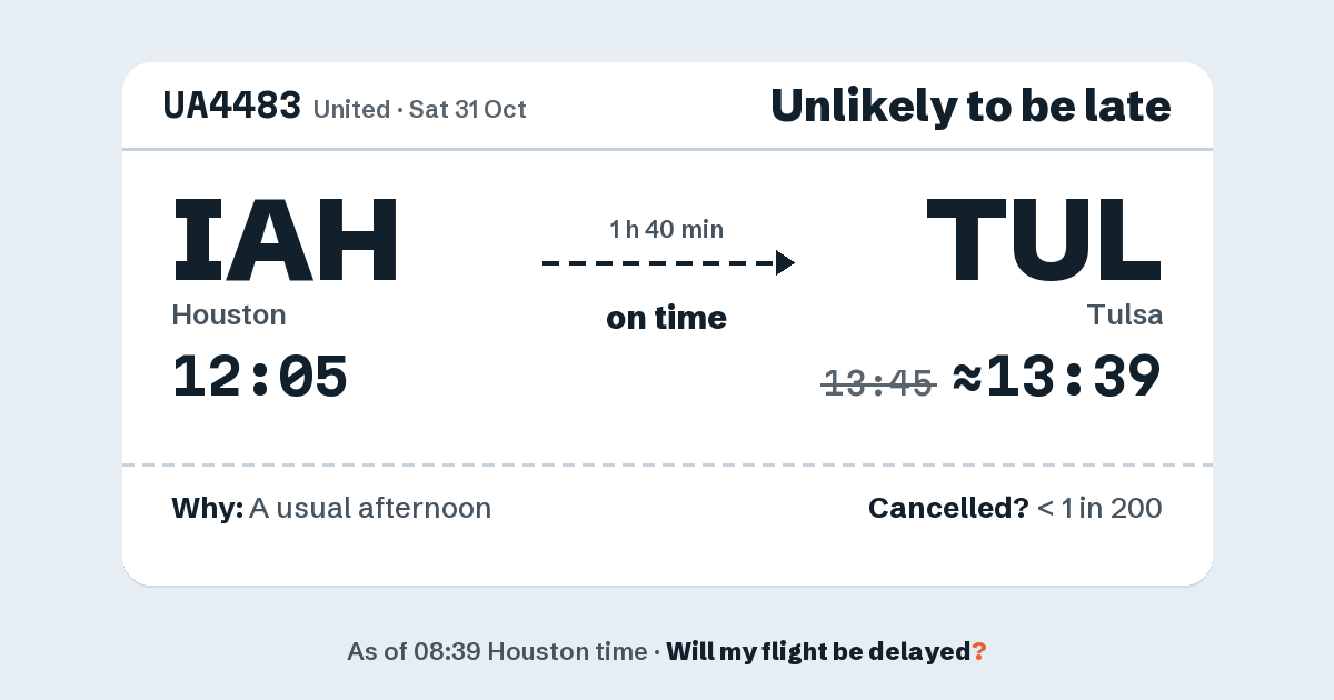 Link preview: UA4483 lands about 13:39