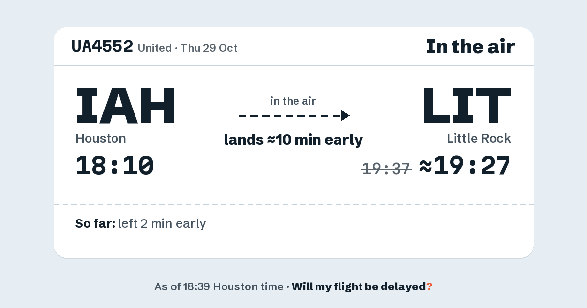 Link preview: UA4552 lands about 19:27