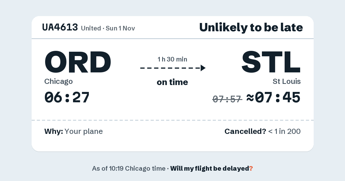 Link preview: UA4613 lands about 07:45