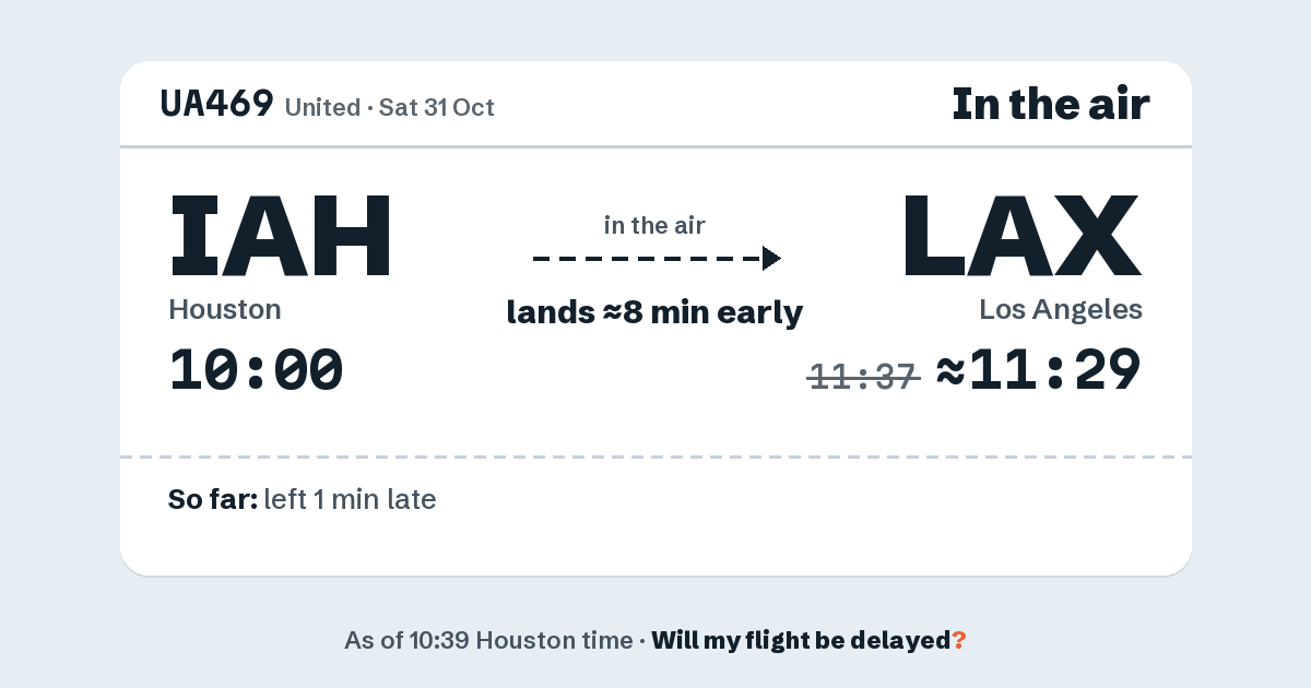 Link preview: UA469 lands about 11:29