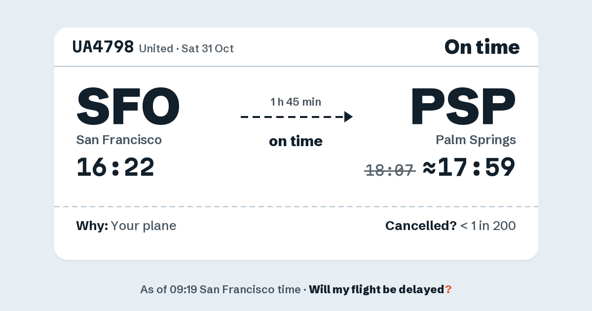 Link preview: UA4798 lands about 17:59