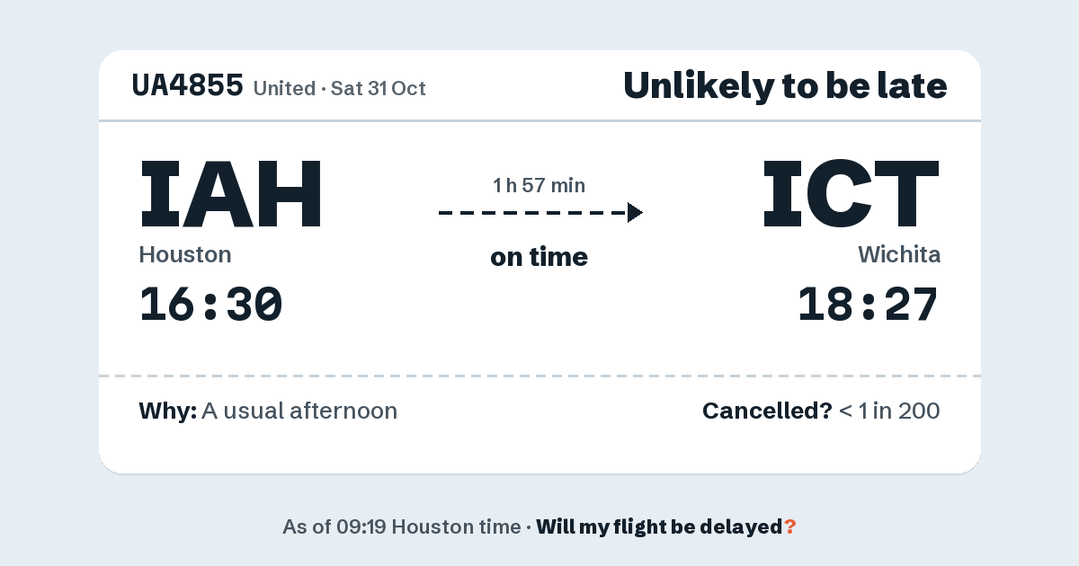 Link preview: UA4855 lands about 18:24