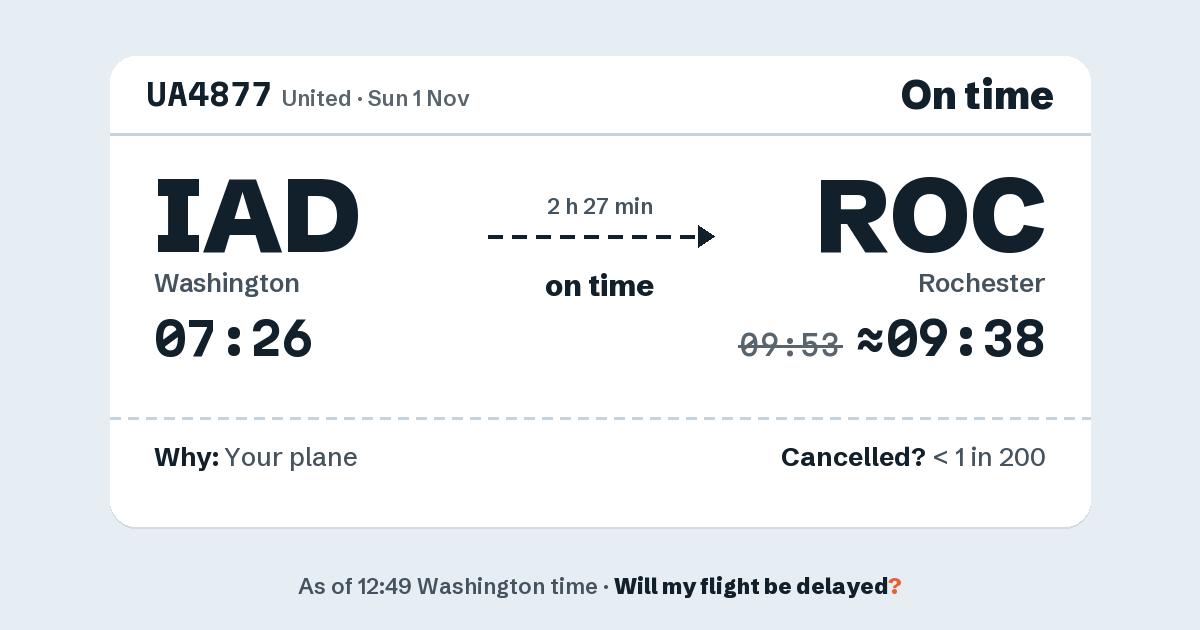 Link preview: UA4877 lands about 09:38