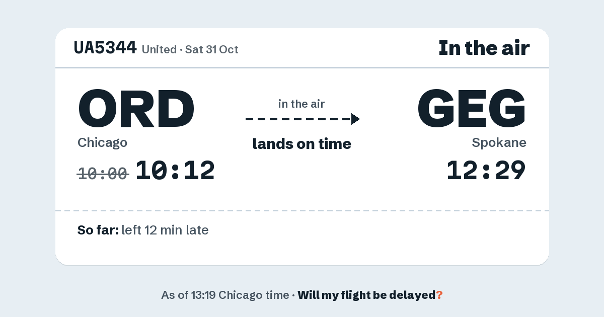 Link preview: UA5344 lands about 12:29