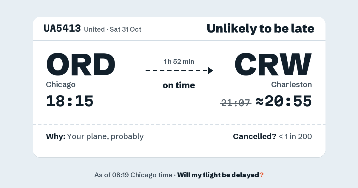 Link preview: UA5413 lands about 20:55