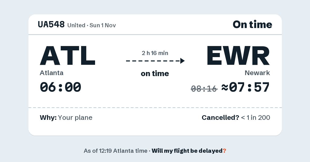 Link preview: UA548 lands about 07:57