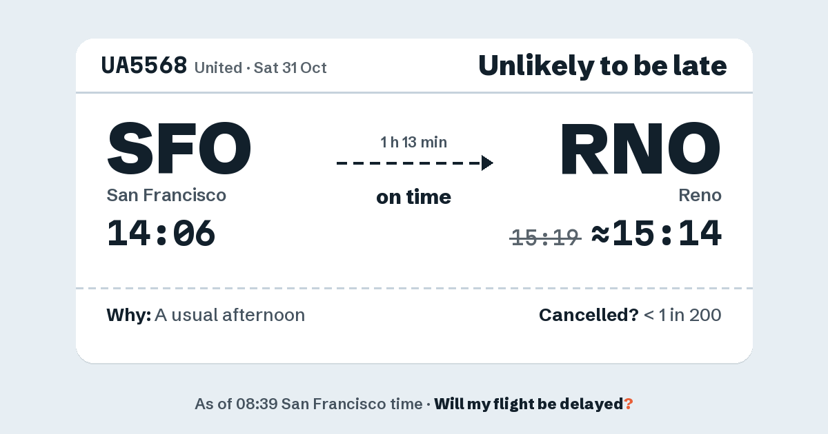 Link preview: UA5568 lands about 15:14