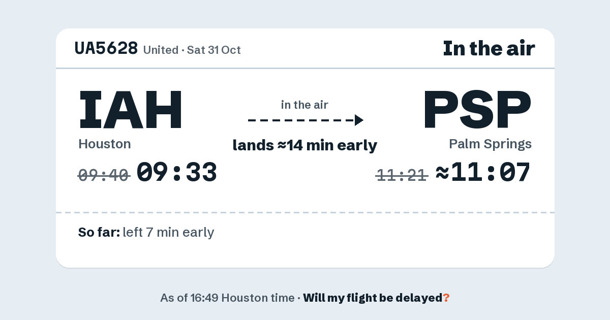 Link preview: UA5628 lands about 11:07