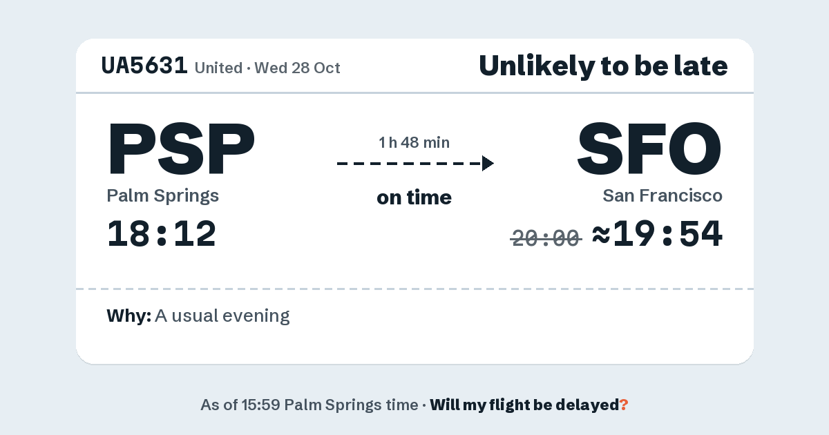 Link preview: UA5631 lands about 19:54