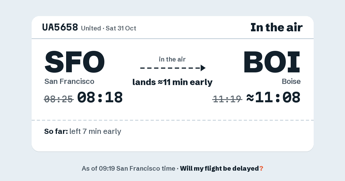 Link preview: UA5658 lands about 11:08