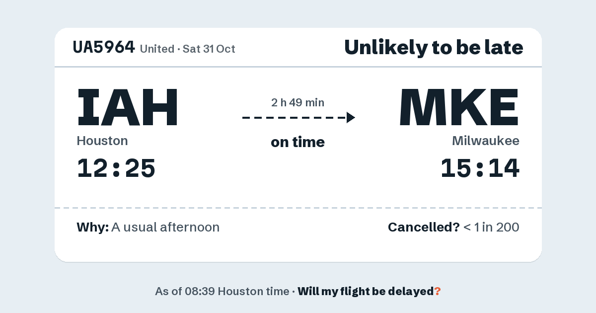 Link preview: UA5964 lands about 15:11