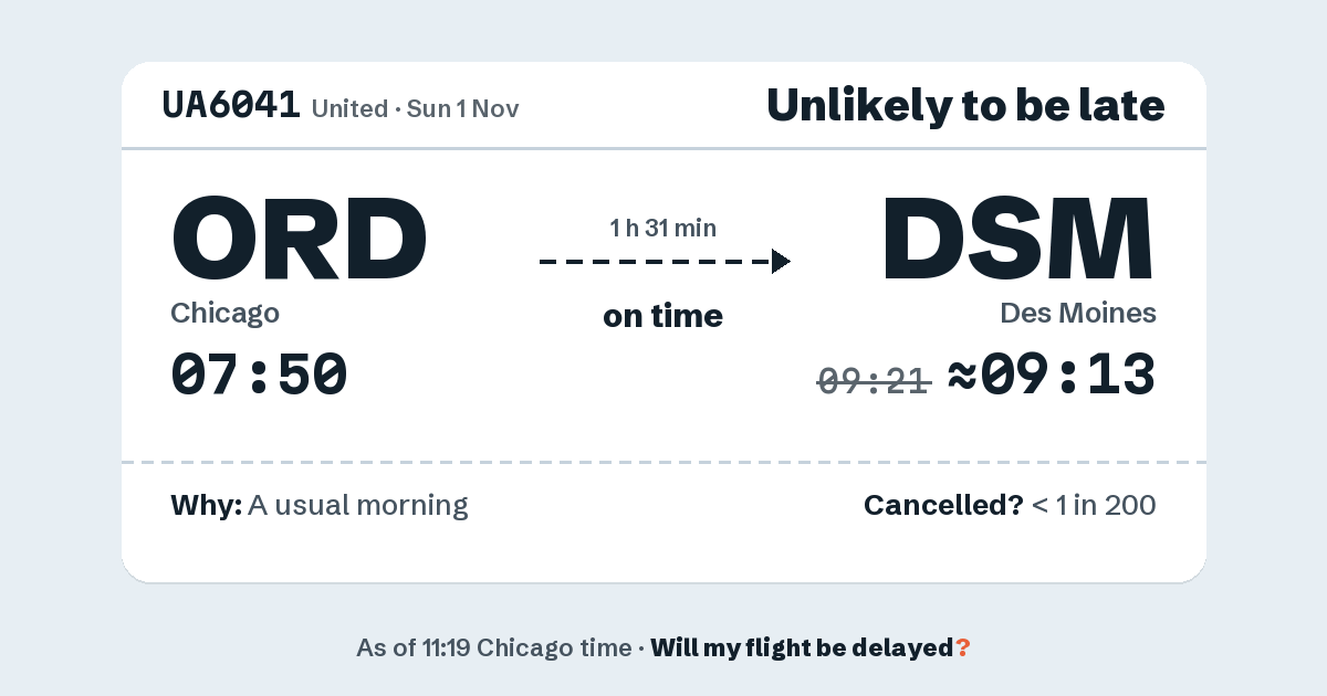 Link preview: UA6041 lands about 09:13