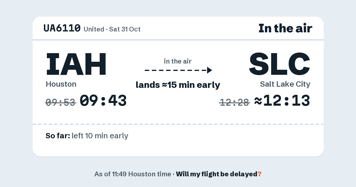 Link preview: UA6110 lands about 12:13