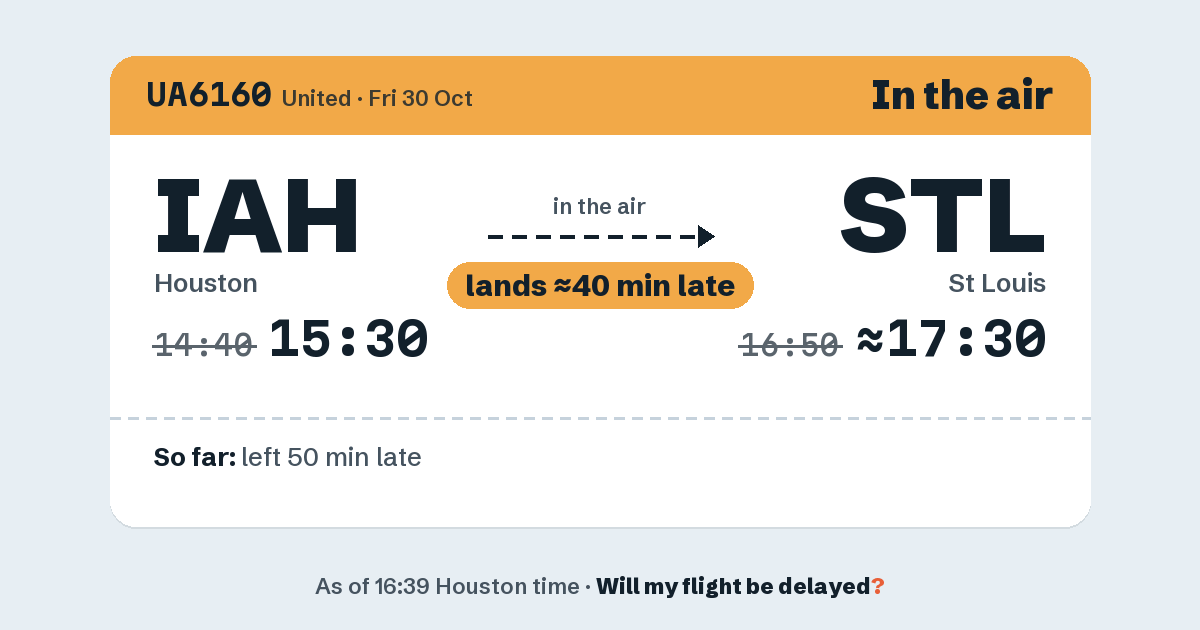 Link preview: UA6160 lands about 17:31