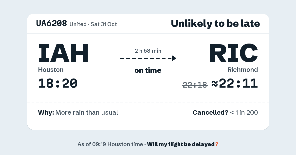 Link preview: UA6208 lands about 22:11