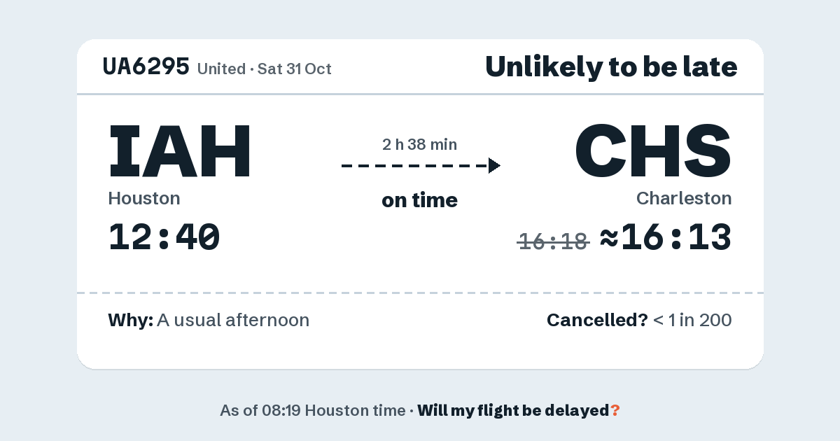 Link preview: UA6295 lands about 16:13