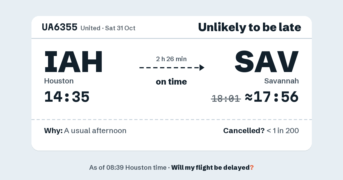 Link preview: UA6355 lands about 17:56
