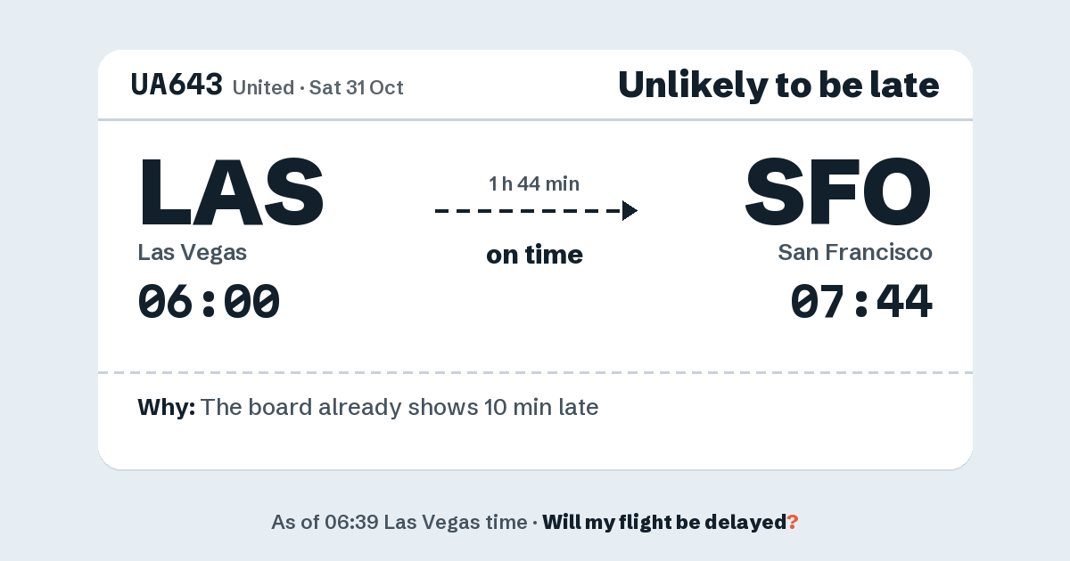 Link preview: UA643 lands about 07:42