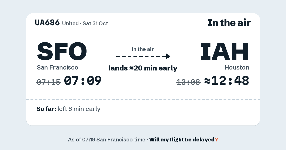 Link preview: UA686 lands about 12:48