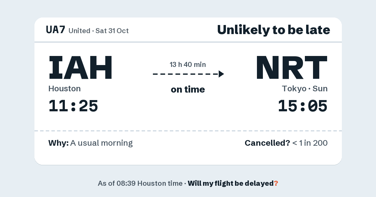 Link preview: UA7 lands about 15:02