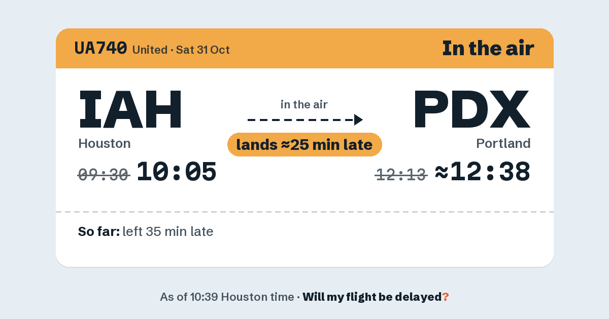 Link preview: UA740 lands about 12:36