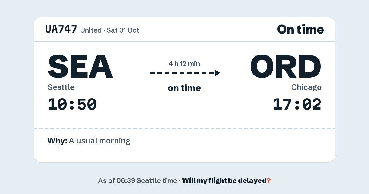 Link preview: UA747 lands about 16:58