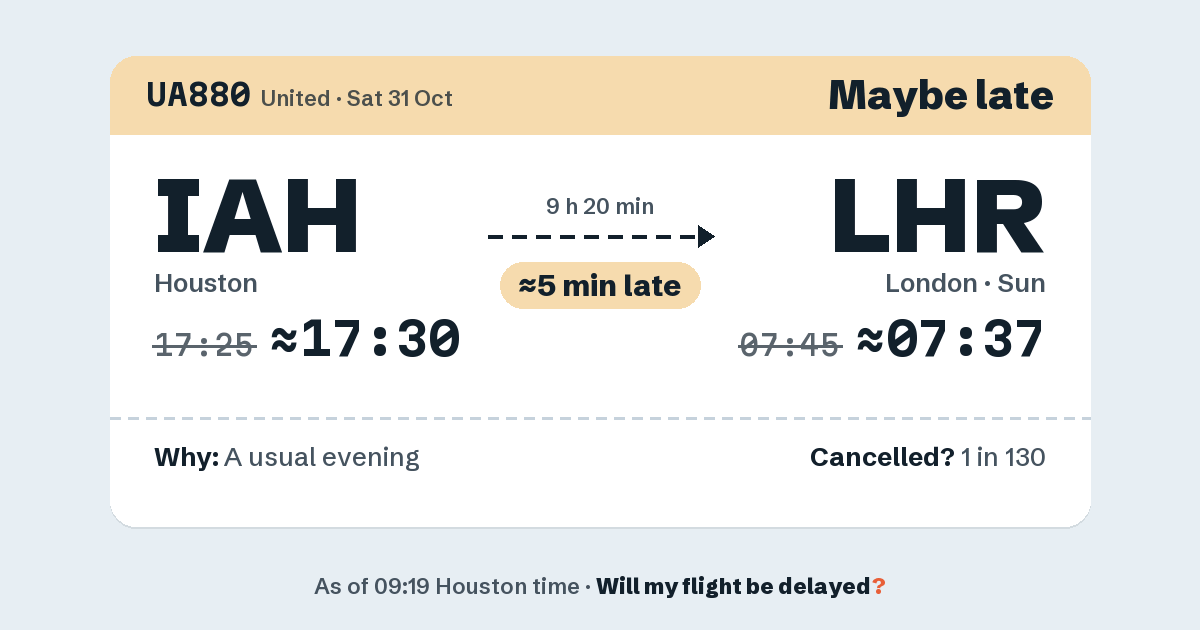 Link preview: UA880 lands about 07:37