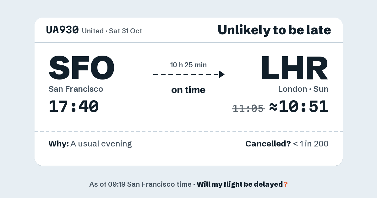 Link preview: UA930 lands about 10:51