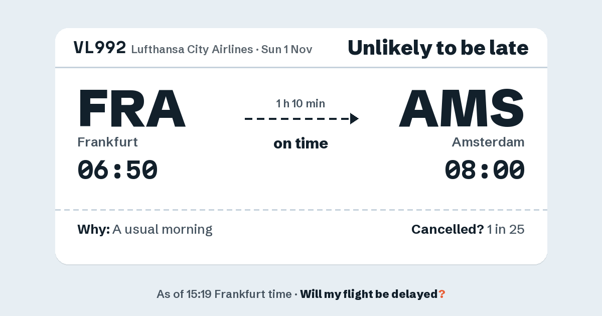 Link preview: VL992 lands about 07:56