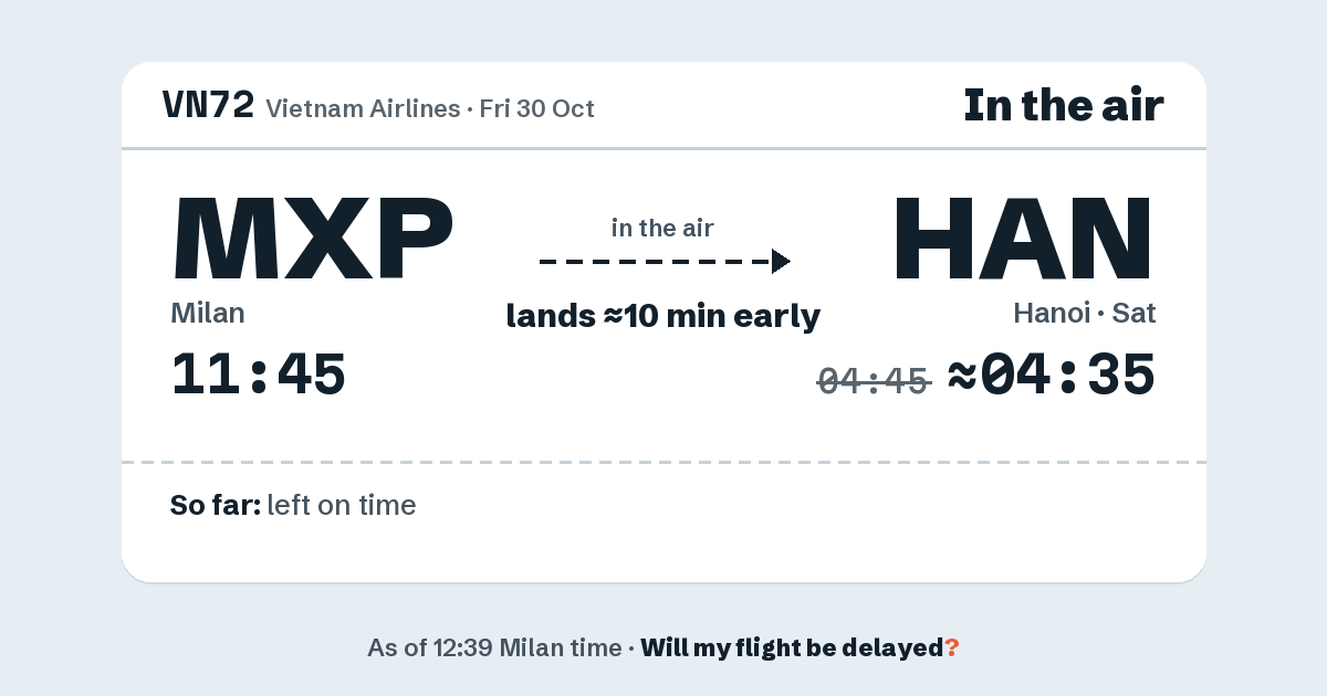 Link preview: VN72 lands about 04:35