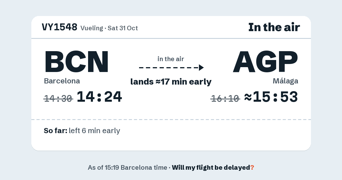 Link preview: VY1548 lands about 15:53