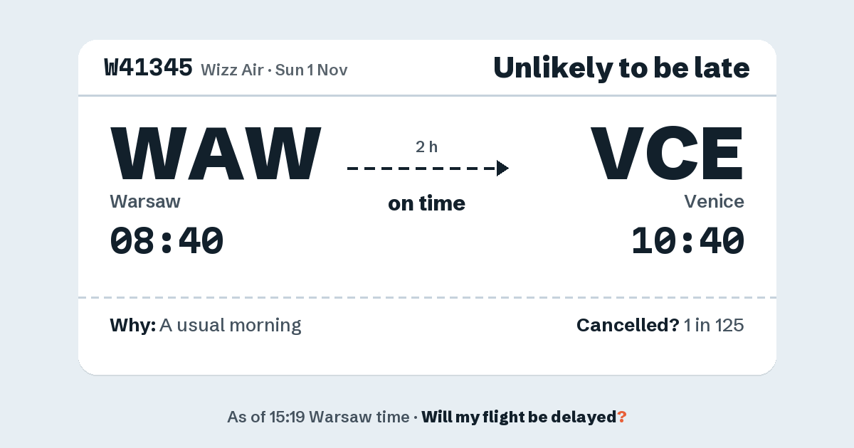 Link preview: W41345 lands about 10:36