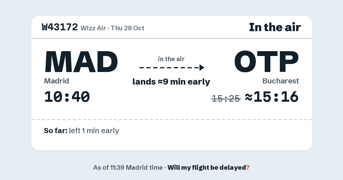 Link preview: W43172 lands about 15:16