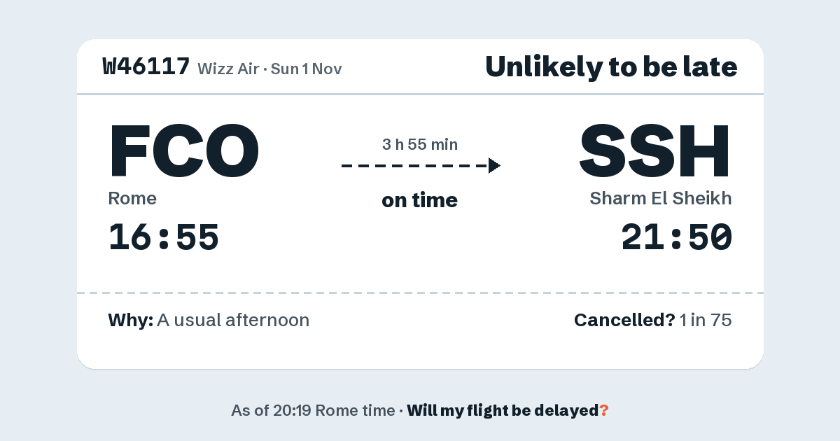 Link preview: W46117 lands about 21:47
