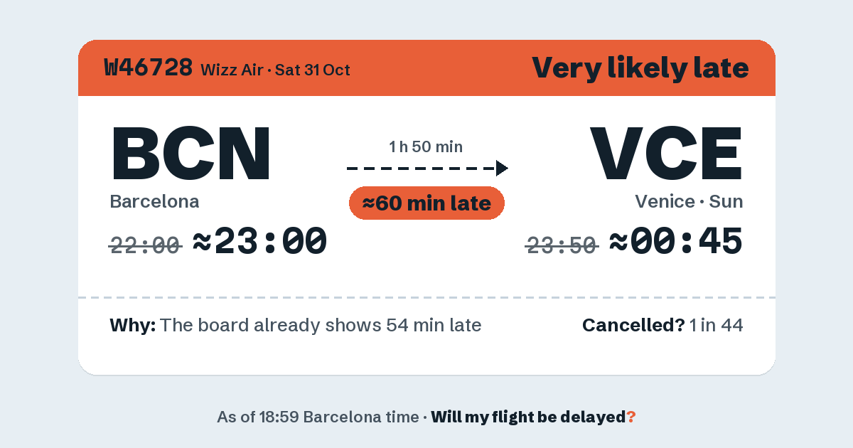Link preview: W46728 lands about 00:43