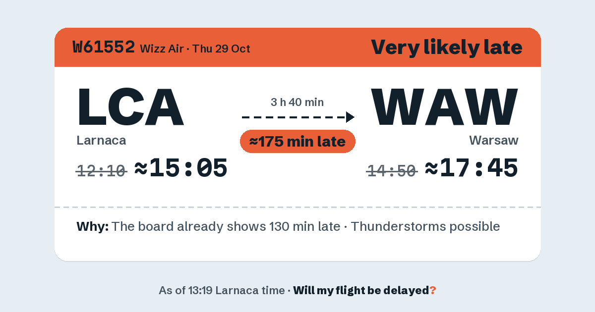 Link preview: W61552 lands about 17:44