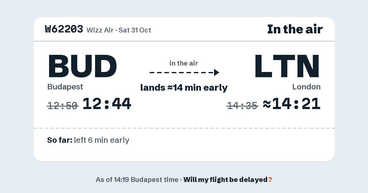Link preview: W62203 lands about 14:21