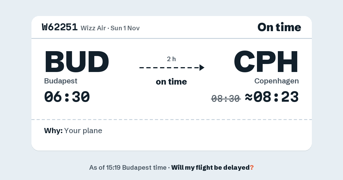 Link preview: W62251 lands about 08:23