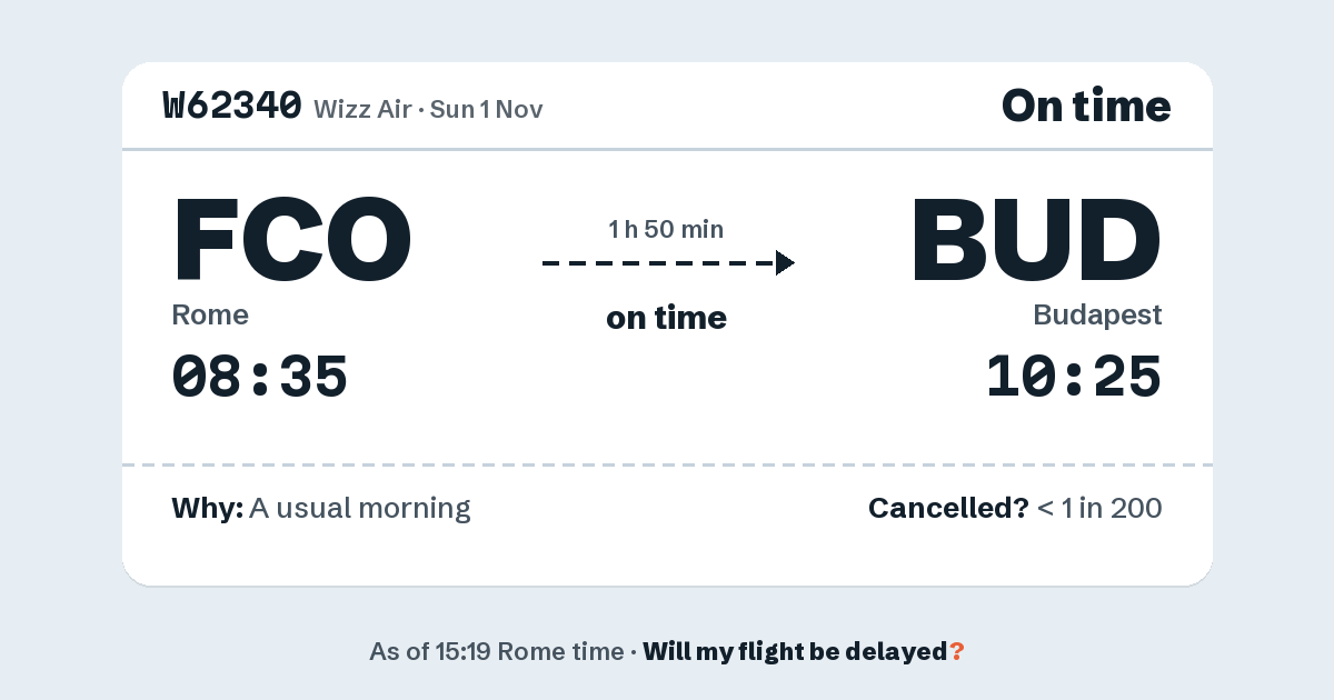 Link preview: W62340 lands about 10:23